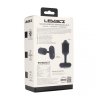 Hexagonal Vibrating Silicone Anal Plug - M - Black